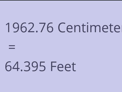 1962.76 CM TO FEET