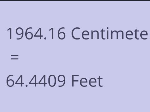 1964.16 CM TO FEET