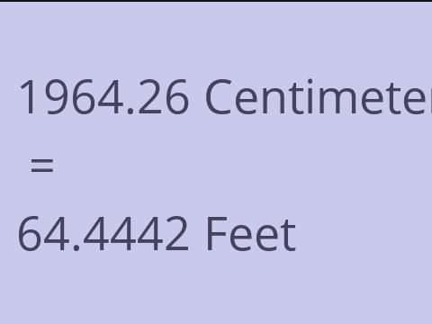 1964.26 CM TO FEET