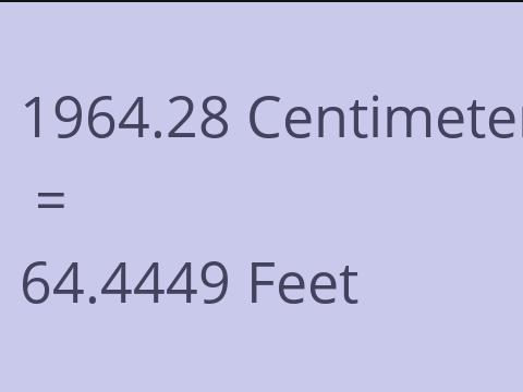 1964.28 CM TO FEET