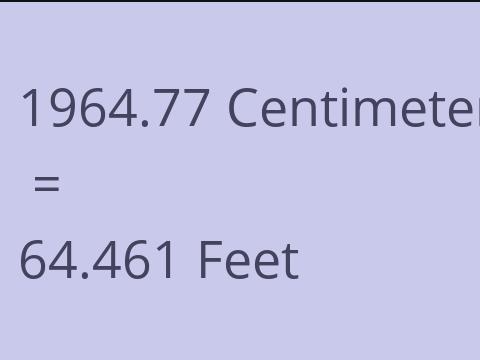 1964.77 CM TO FEET