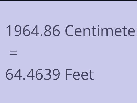 1964.86 CM TO FEET