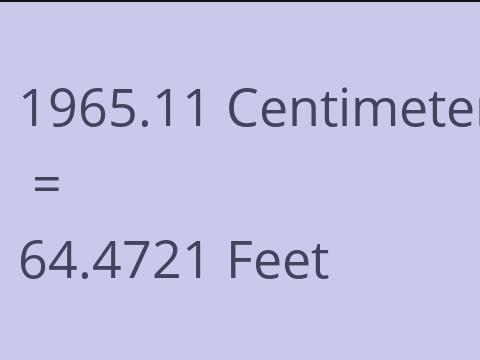 1965.11 CM TO FEET