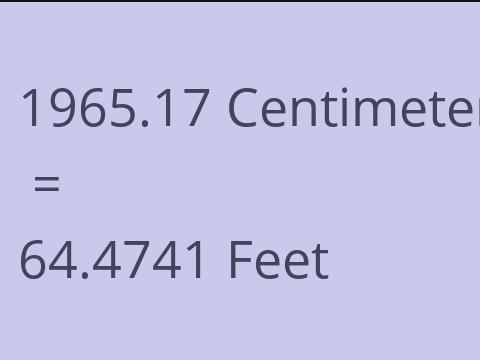 1965.17 CM TO FEET