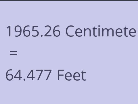 1965.26 CM TO FEET