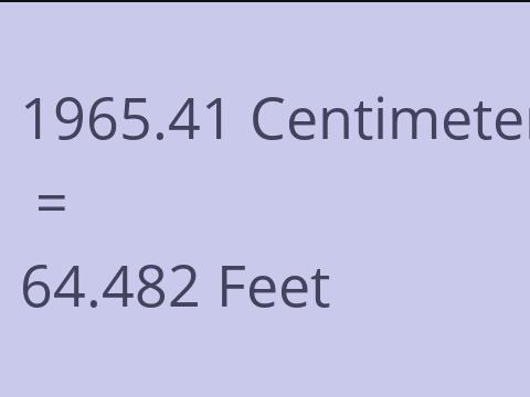 1965.41 CM TO FEET