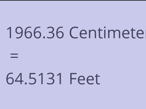 1966.36 CM TO FEET