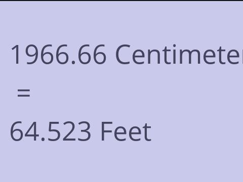 1966.66 CM TO FEET
