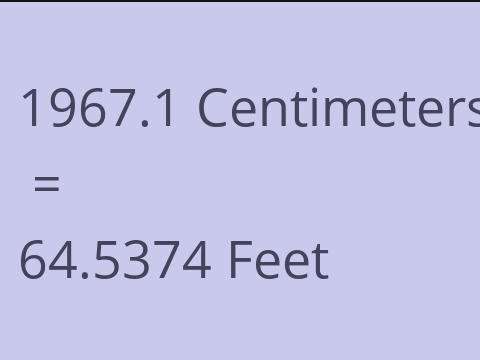 1967.1 CM TO FEET