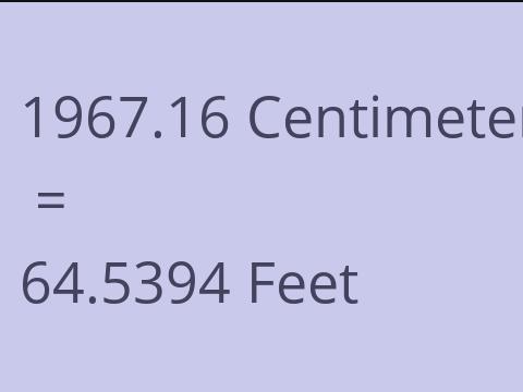 1967.16 CM TO FEET