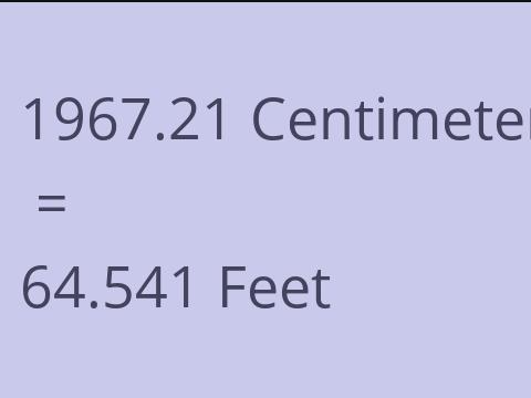 1967.21 CM TO FEET