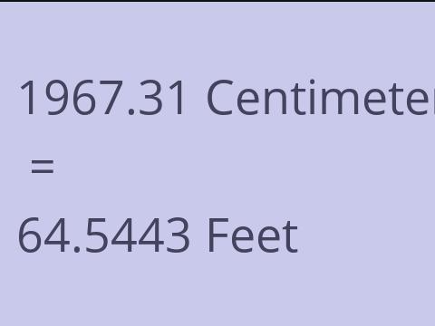 1967.31 CM TO FEET