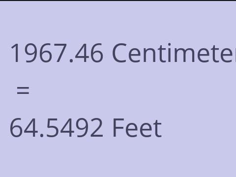 1967.46 CM TO FEET