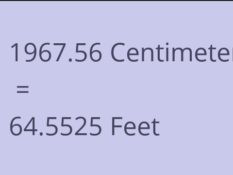1967.56 CM TO FEET