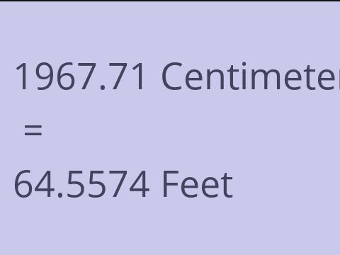 1967.71 CM TO FEET