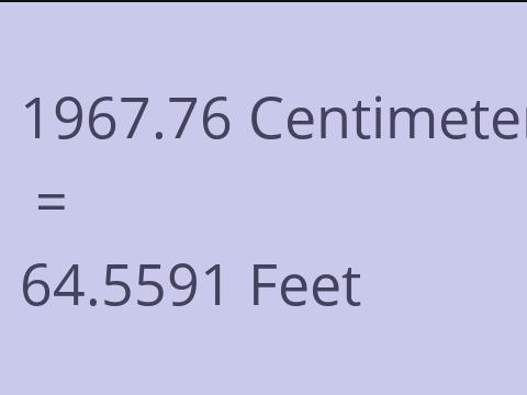 1967.76 CM TO FEET