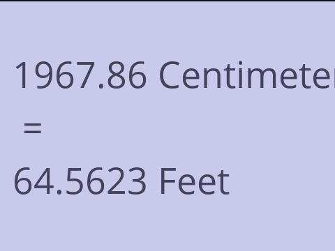 1967.86 CM TO FEET