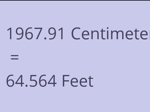 1967.91 CM TO FEET