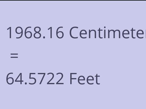 1968.16 CM TO FEET