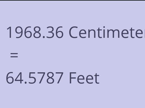 1968.36 CM TO FEET