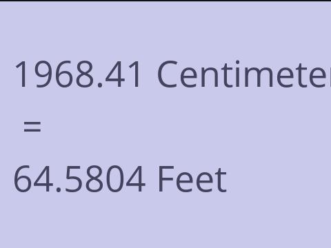 1968.41 CM TO FEET