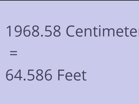 1968.58 CM TO FEET