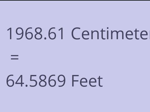 1968.61 CM TO FEET