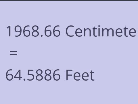 1968.66 CM TO FEET