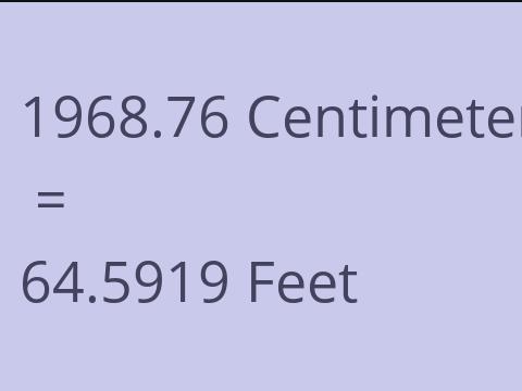 1968.76 CM TO FEET