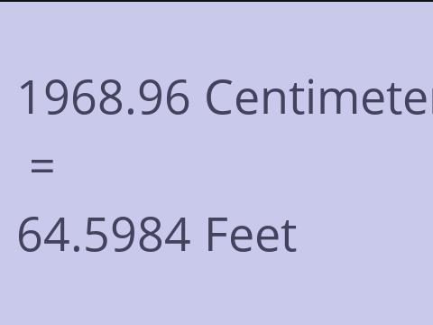 1968.96 CM TO FEET