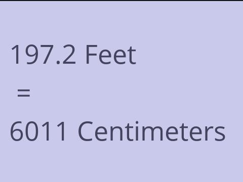 197.2 FEET TO CM