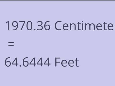 1970.36 CM TO FEET