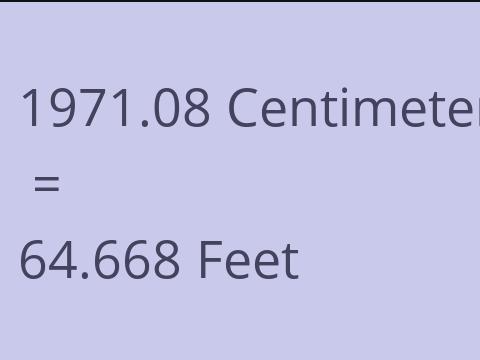 1971.08 CM TO FEET