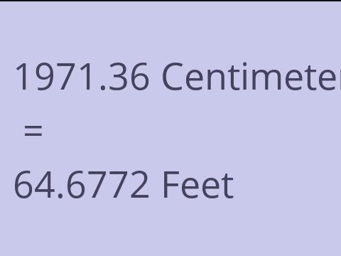 1971.36 CM TO FEET