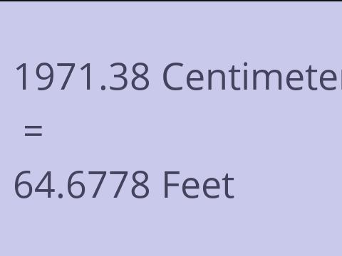 1971.38 CM TO FEET