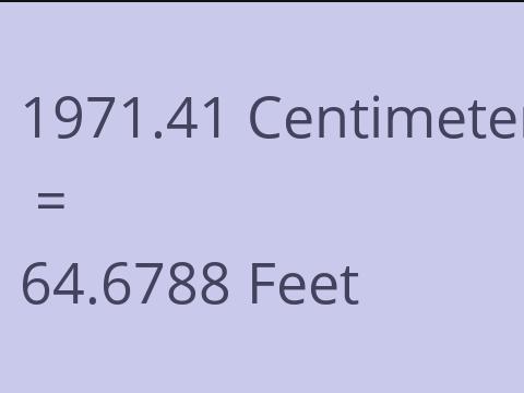 1971.41 CM TO FEET