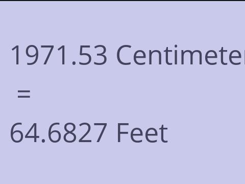 1971.53 CM TO FEET