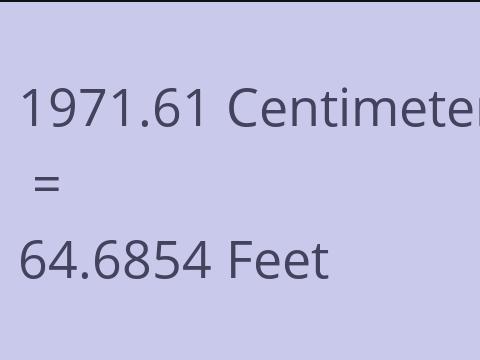 1971.61 CM TO FEET