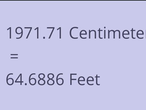 1971.71 CM TO FEET