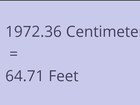 1972.36 CM TO FEET