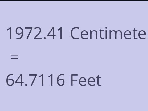 1972.41 CM TO FEET