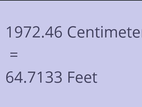 1972.46 CM TO FEET