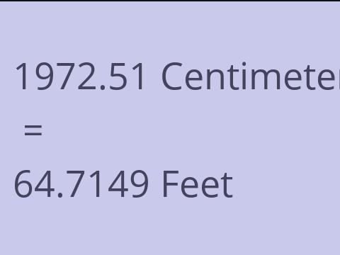 1972.51 CM TO FEET