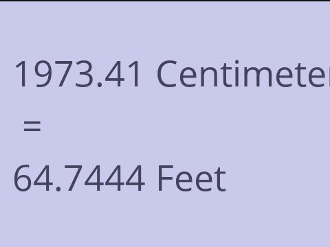 1973.41 CM TO FEET