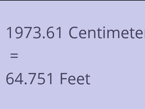 1973.61 CM TO FEET