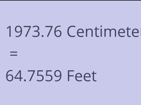 1973.76 CM TO FEET