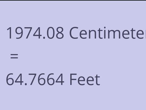1974.08 CM TO FEET