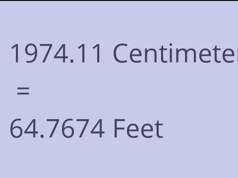 1974.11 CM TO FEET