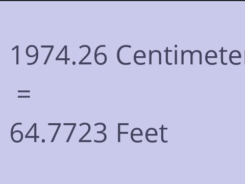 1974.26 CM TO FEET