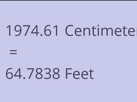1974.61 CM TO FEET